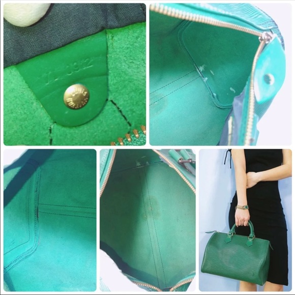 Sold Louis Vuitton Green Speedy 30 Epi Leather Bag - Picture 8 of 8